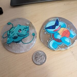 Crystals And Bulbasaur and Squirtle Coasters